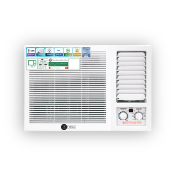 AFRA 1.5 Ton Window Air Conditioner Cooling Only Rotary R410a T3 White, AF-1800WAWT, 5 year compressor warranty