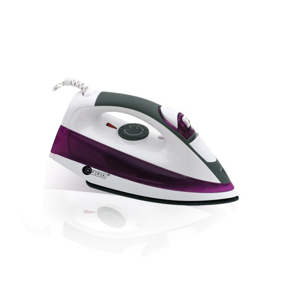 AFRA Steam Iron, 430ml, White and Purple, Ceramic Coated Soleplate, Vertical Steam, ESMA Approved, AF-2200IRWP, 2 Years Warranty