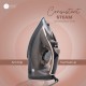 AFRA Steam Iron, 350ml, Black & Gold, Ceramic Coated Soleplate, Vertical Steam, ESMA Approved  AF-2600IRBG, 2 Years Warranty.