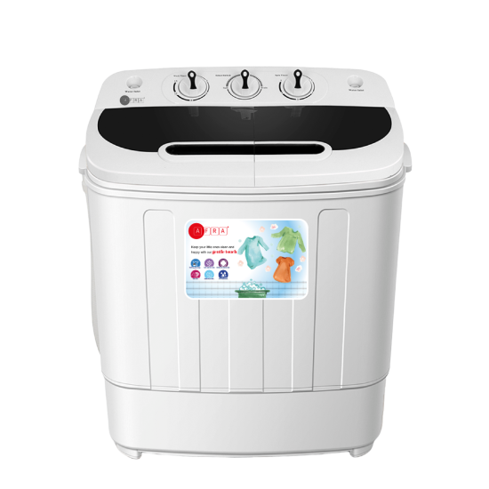 AFRA Baby Washing Machine, 3.6kg Capacity, 220-240V, 50-60Hz, Non-Slip Foot Pad, Elution Separation, Compact Size, Spin and Dry, AF-3624BWTT, 1 Year Warranty.