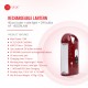 AFRA Rechargeable Lantern, 10 Watts, Red, Plastic Body, Solar Charging Port, ESMA, AF-4002RLNM, 2 Year Warranty