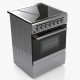 AFRA Free Standing Electrical Cooking Range, 60x60, 64L, Closed Door Grilling, Vitro Ceramic, Stainless Steel, G-Mark, ESMA, RoHS, CB, 2 years warranty