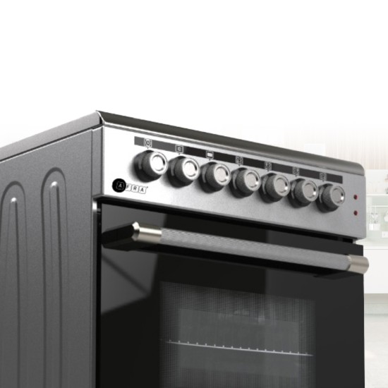 AFRA Free Standing Electrical Cooking Range, 60x60, 64L, Closed Door Grilling, Vitro Ceramic, Stainless Steel, G-Mark, ESMA, RoHS, CB, 2 years warranty