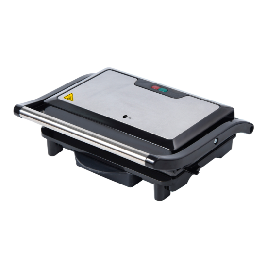 AFRA 2 SLICE NON-STICK GRILL-SANDWICH & PANINI MAKER, 750 WATTS WITH OIL TRAY, STAINLESS STEEL, AF-7520PMSS, 2 year warranty