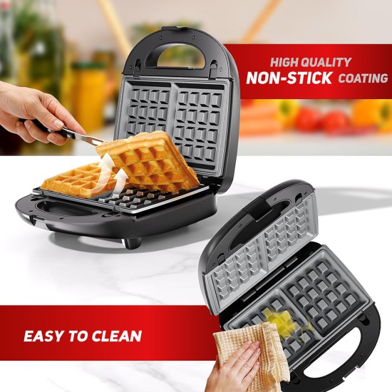 AFRA 3 IN 1 , 2 SLICE NON-STICK SANDWICH MAKER, 750 WATTS WITH DETACHEABLE PLATES, SANDWICH / GRILL & WAFFEL PLATES, AF-8023SMSS, 2 year warranty