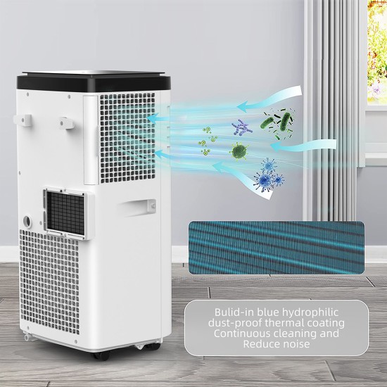 AFRA Portable Air Conditioner 9000 Btu, Remote Control, 24 Hrs Timer, Digital Display, AF-900PACWH, 1 Year Warranty 