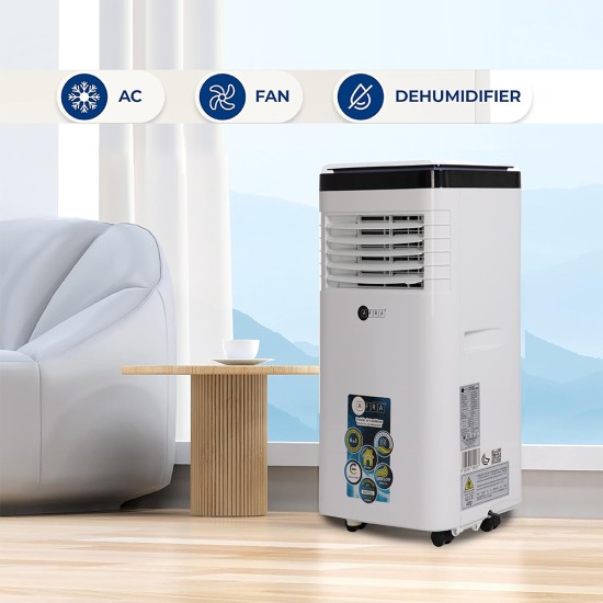 AFRA Portable Air Conditioner 9000 Btu, Remote Control, 24 Hrs Timer, Digital Display, AF-900PACWH, 1 Year Warranty 