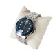 AFRA NAVIGATOR GENTS WATCH SILVER CASE BLUE DIAL SILVER BRACELET