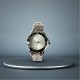 AFRA NAVIGATOR GENTS WATCH SILVER CASE WHITE DIAL SILVER BRACELET