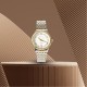 AFRA RADIANT GENTS WATCH SILVER/GOLD CASE WHITE DIAL SILVER/GOLD BRACELET