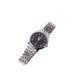 AFRA RADIANT GENTS WATCH SILVER CASE BLACK DIAL SILVER BRACELET