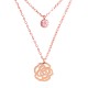 AFRA JEW ROSETTE ROSEGOLD STAINLESS STEEL NECKLACE