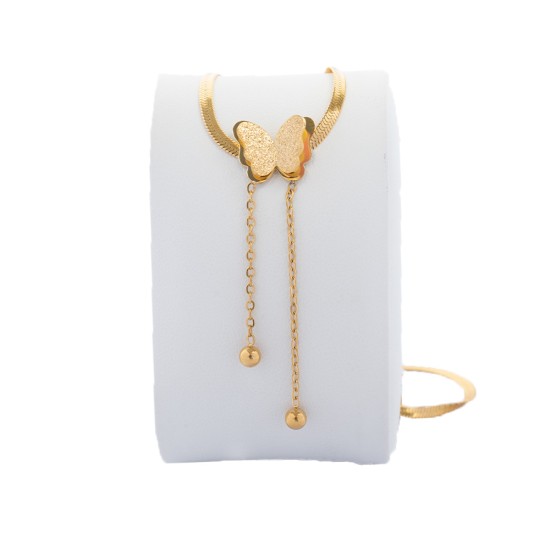 AFRA JEW TITANIA GOLD STAINLESS STEEL NECKALCE