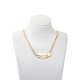 AFRA JEW PALMETTE GOLD STAINLESS STEEL NECKLACE