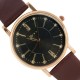 AFRA Kara Lady’s Watch, Lightweight Rose Gold Metal Case, Leather Strap, Water Resistant 30m